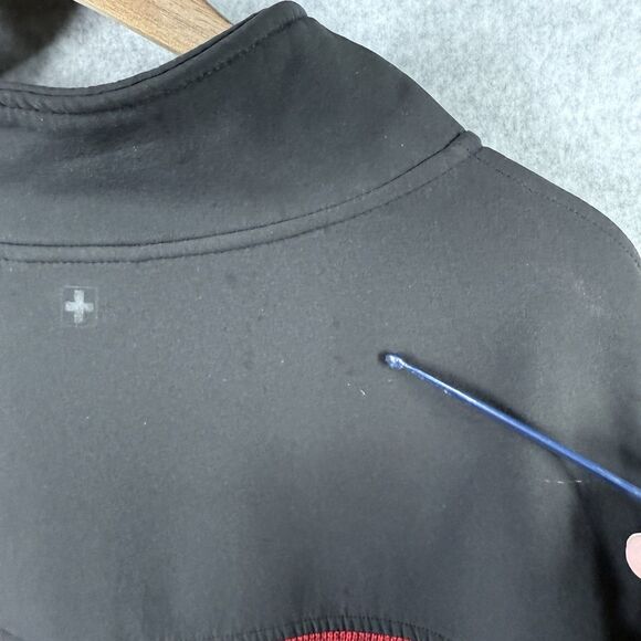 SwissTech Jacket Softshell Hybrid Mens Sz 2XL Black Red Heather Full Zip - Picture 11 of 12